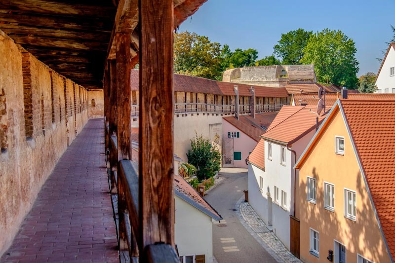 Nördlingen, die Stadtmauer (Romantic Road, Bavaria, Germany)
