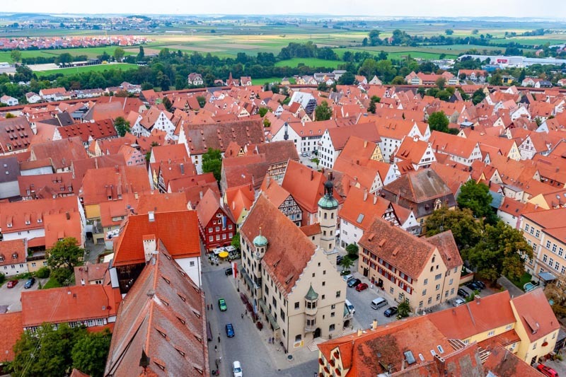 View of Nördlingen from St. Georgs Church, Bavarian, Germany(Kirchturm Daniel, St.-Georgs-Kirche)